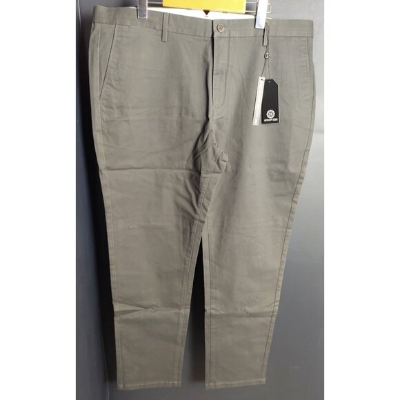 Snover Men’s Dark Grey Chino Pants Straight Leg Stretch Fit Casual NWT - Picture 1 of 10